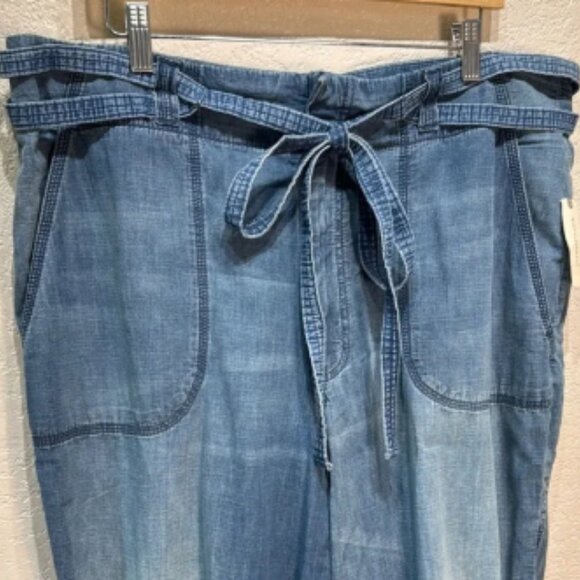 Anthropologie Pilcro Women Size 16 High-Rise Parachute Tie-Waist Jeans NWT - Picture 2 of 12